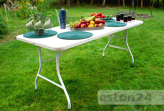 Biały stół rozkładany do domu i ogrodu 155 cm