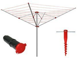 Suszarka ogrodowa Jowisz (czerwona) + świder