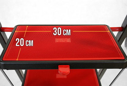 Drabina 3 stopniowa z matą antypoślizgową D2023HSR