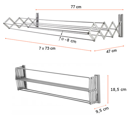 Suszarka do ubrań RUCKZUCK 80