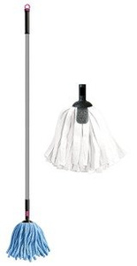 Mop okrągły z mikrofibry + wkład z wiskozy