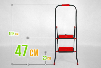Drabina stalowa 2 stopniowa D2022HSR