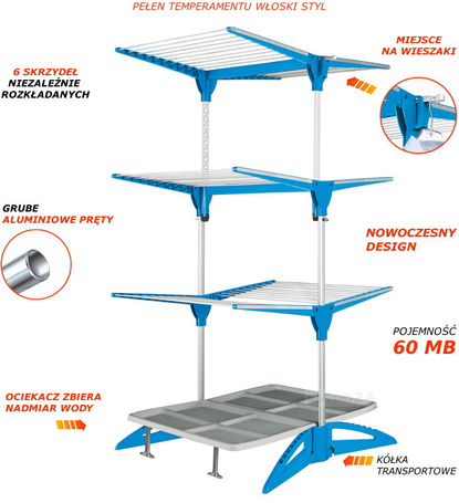 Suszarka do ubrań i bielizny Meliconi Stendimeglio 60