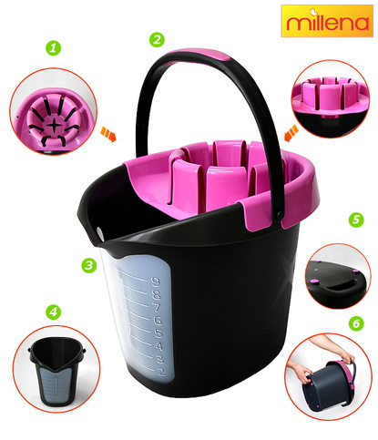 Wiadro Millena 10L + wyciskacz do mopa