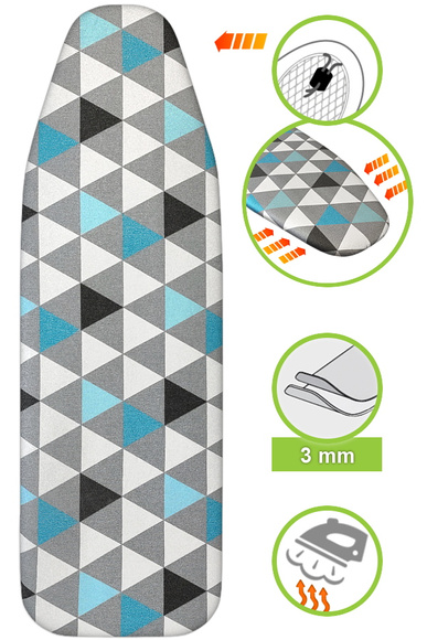 Pokrowiec metalizowany na deskę do prasowania Triangles Laguna DC42F3M