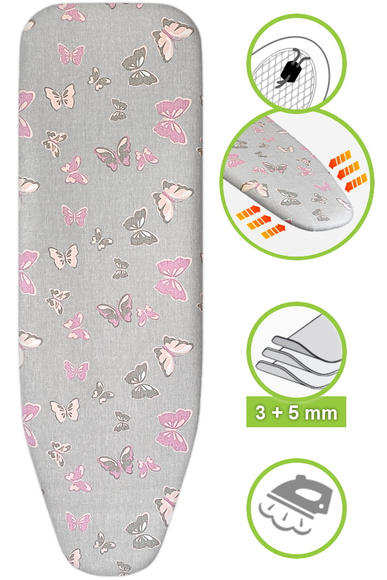 Pokrowiec na deskę do prasowania Millena Motyle (M) + podkład FILC