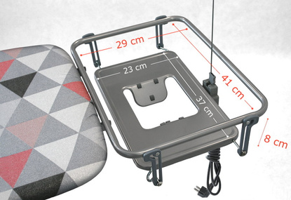 Deska do prasowania Magnum PRO Ekspert Full Opcja - Triangles Pink