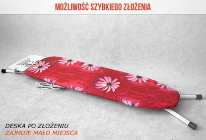 Deska do prasowania Millena Daisy - Gerbera czerwony