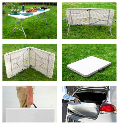 Stół rozkładany ogrodowy biały 244 cm do domu i na bankiet